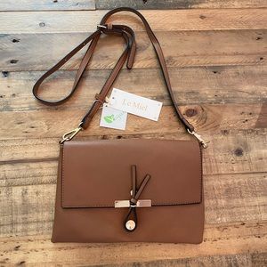 Brown Crossbody with Gold Accents